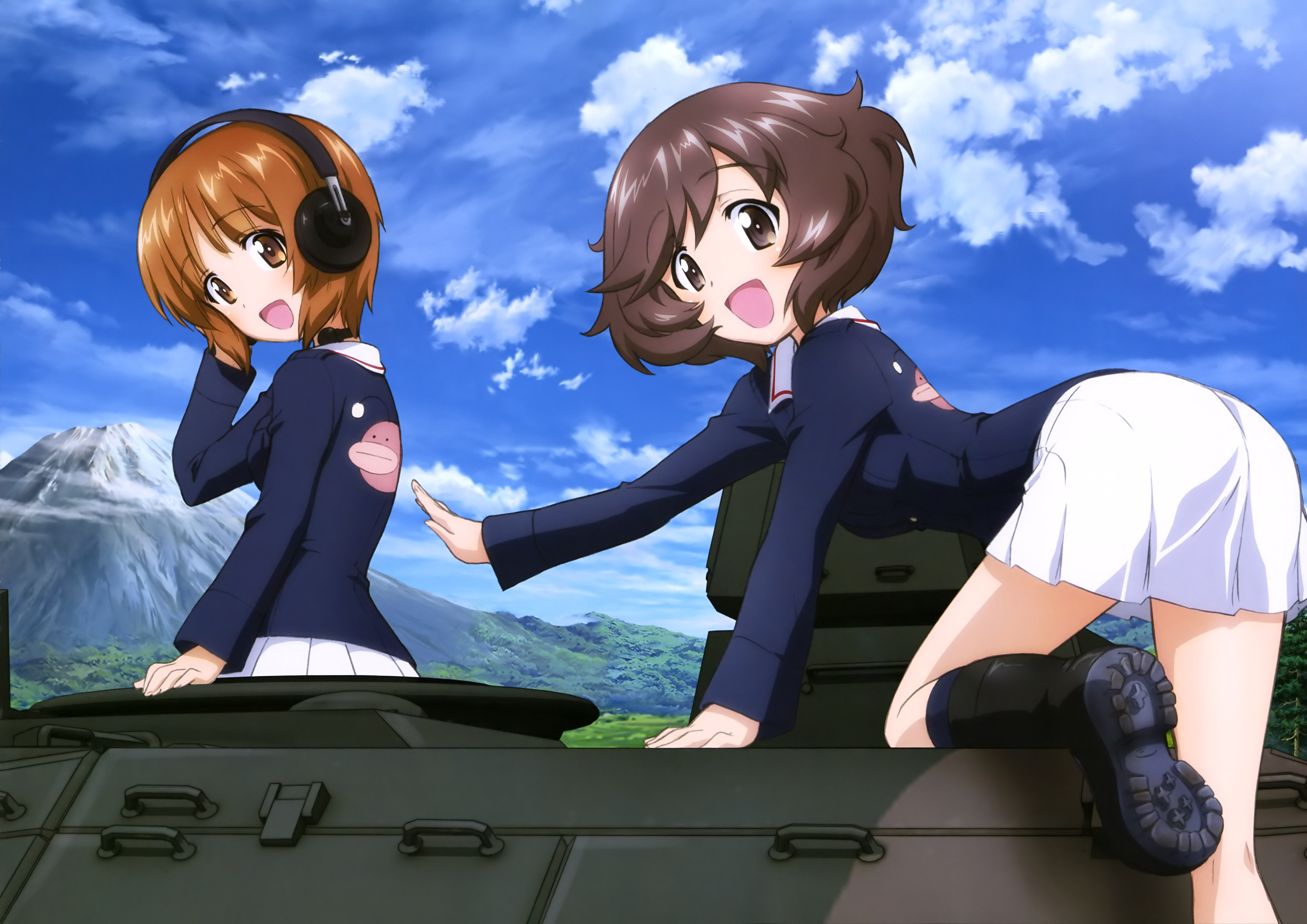 Girls Und Panzer Akiyama Yukari Nishizumi Miho Ass H